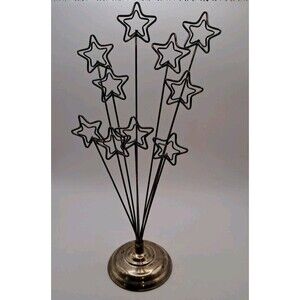 Vtg International Silver Co. 10 ARM Star Shape Photo Tree Stand Holder 13"